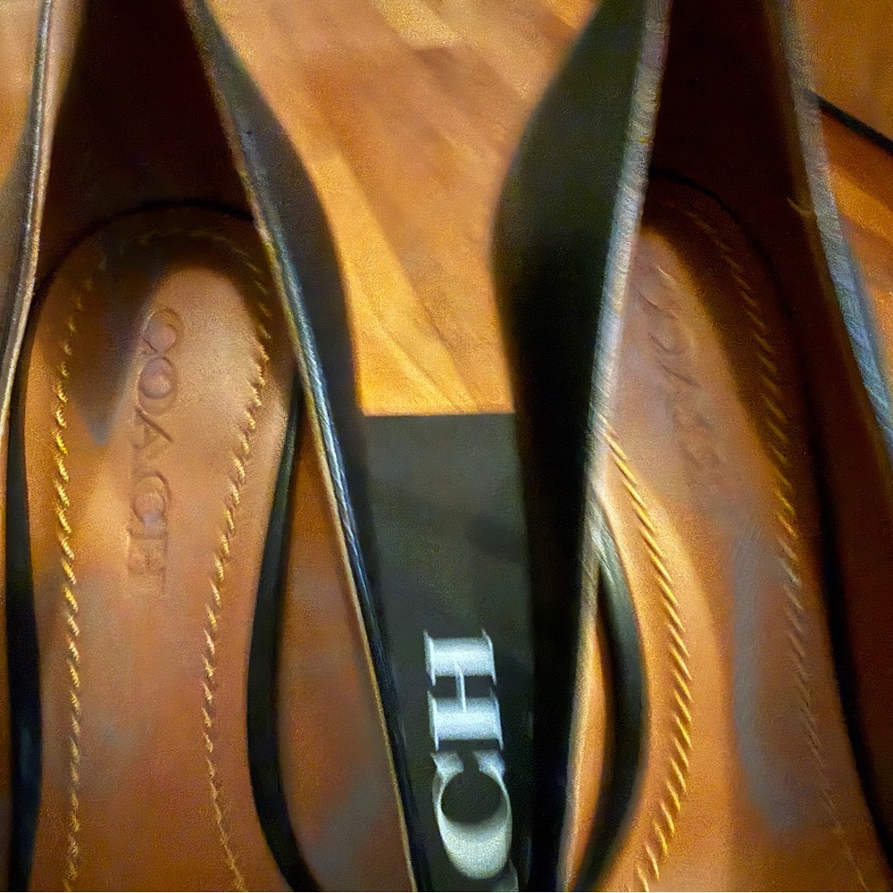 Coach Addie 90 Black Leather Heels size 8 EXCELLENT - Picture 5 of 6